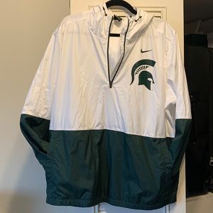 Nike Michigan state 1/2 zip windbreaker